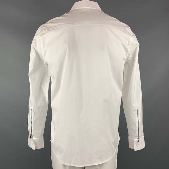 KARL LAGERFELD Size L White Cotton Zip Up Kilts & Skirts - Picture 3 of 6